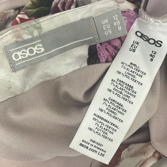 ASOS Floral Print Dolman Sleeve Empire Waist Midi Dress 8 - Picture 7 of 12